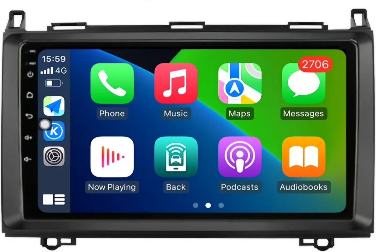Mercedes-Benz | 4GB & 64GB | A B V Sprinter Klasse | W169 W245 W639 W906 Vito, Viano en VW Crafter | 2005 - 2016 | Carplay & Android auto | Autoradio met navigatie | Radio scherm | 2005 2006 2007 2008 2009 2010 2011 2012 2013 2014 2015 2016 | B200