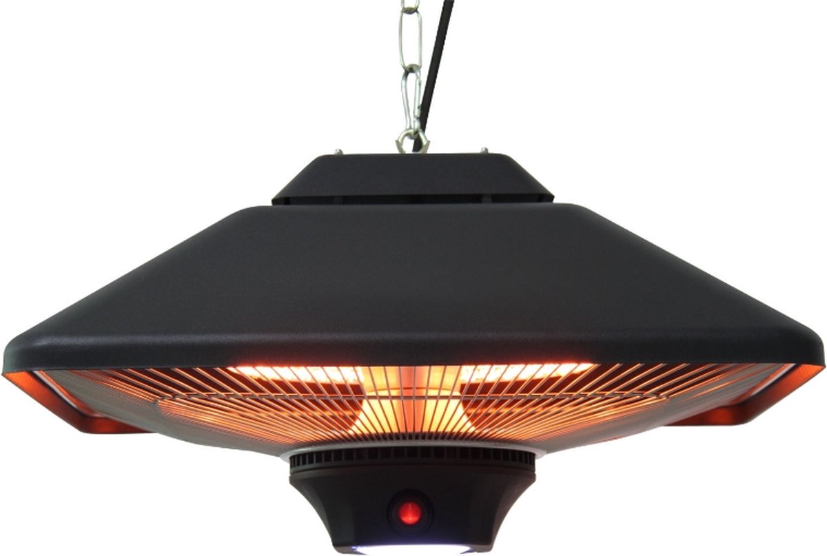 Terrasverwarmer met afstandbediening - Heater - Terrasheater - 2000 Watt - Zwart