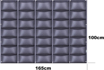 Verticale tuin met 35 extra grote vakken - 165cm x 100cm - verticale tuin - zwart - groene wand - groene muur - verticale moestuin zakken - plantenhanger balkon - plantenbak - plantenzak 1.65x1 meter Beactiff®