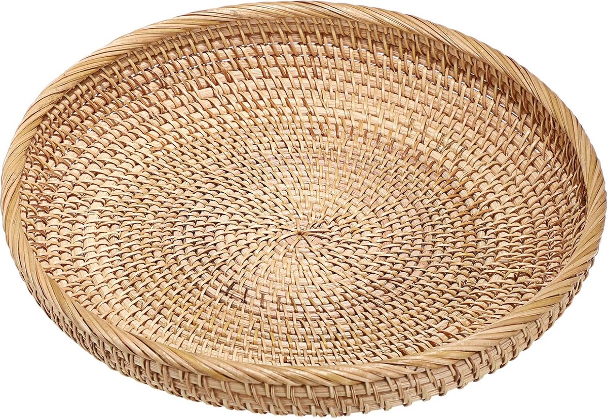 Handgemaakte Rieten Opbergmand voor Fruit en Decoratieve Doeleinden (30 cm)