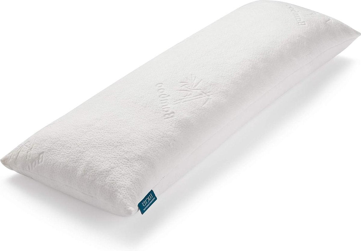 Versnipperd traagschuim lichaamskussen 20 x 54 inch met hoes - ergonomisch zijslaapkussen voor volwassenen - ideaal zwangerschapskussen zwangerschapskussen hoes xxl