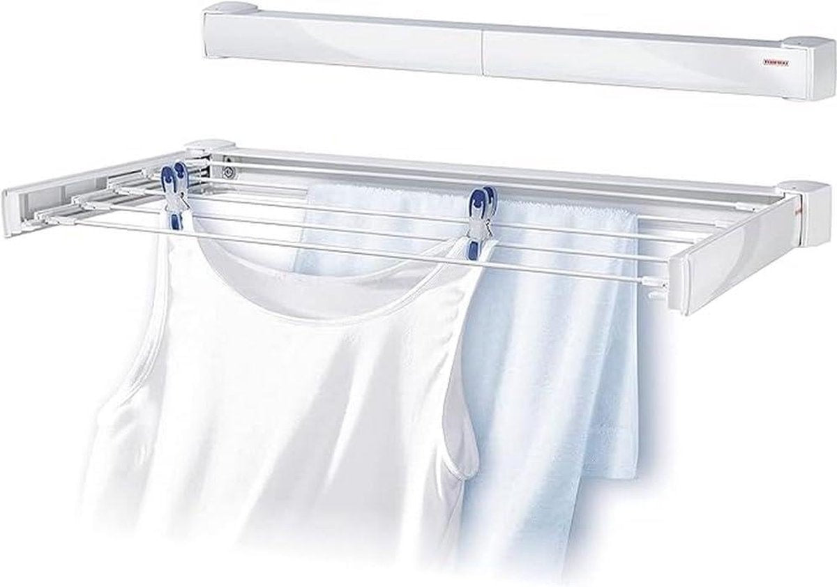 Wanddroogrek Leifheit Voor Was Wit 72 x 37 x 9 cm - Ruimtebesparend folding wall laundry rack