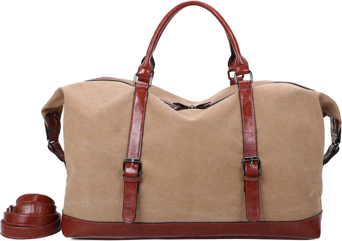 Ines Delaure - Weekendtas - Weekender - Reistas - Sport tas - 35 liter - Camel