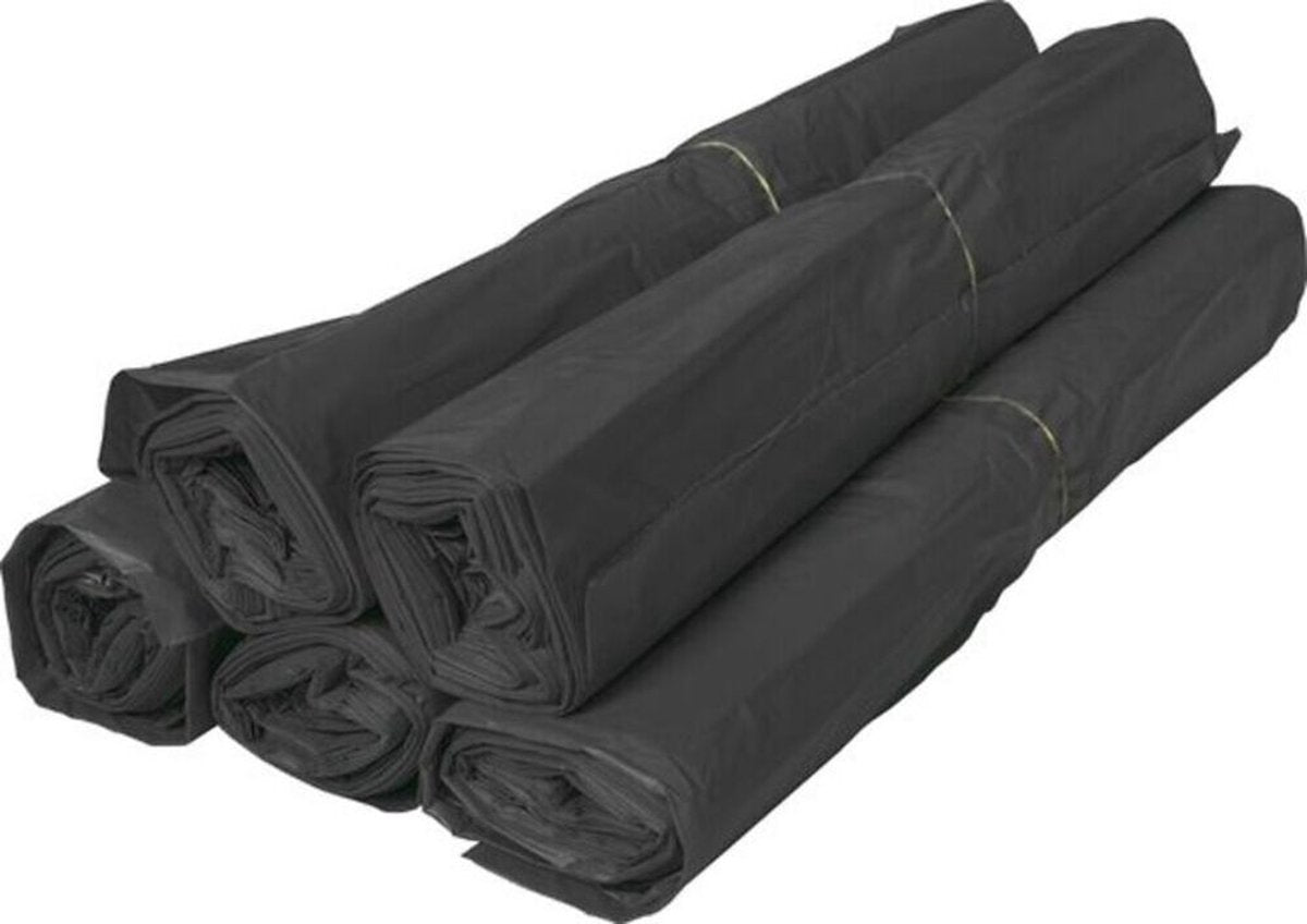 Eleganca stevige HDPE vuilniszakken - 63x70 cm - 250 gebruiksvriendelijke afvalzakken voor pedaalemmers, afvalemmers, inbouwprullenbakken en touch bins - zwarte vuilniszakken - 5 rollen van 50 afvalzakken