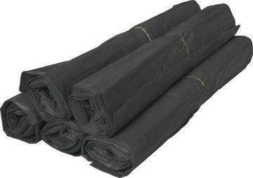 Eleganca stevige HDPE vuilniszakken - 63x70 cm - 250 gebruiksvriendelijke afvalzakken voor pedaalemmers, afvalemmers, inbouwprullenbakken en touch bins - zwarte vuilniszakken - 5 rollen van 50 afvalzakken