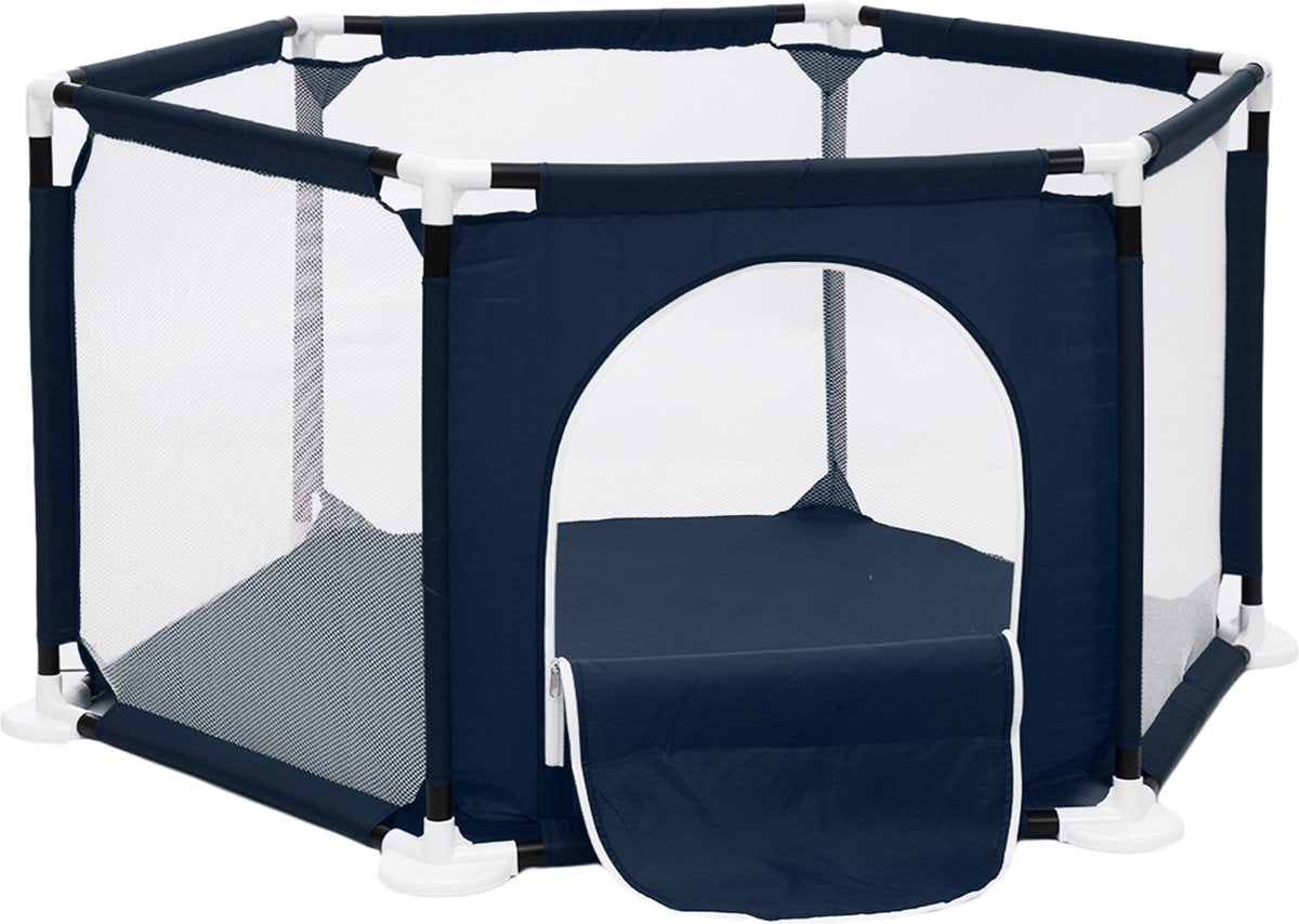 Grondbox Baby - Speelbox - 140x140x65cm - Zeshoek - Navy