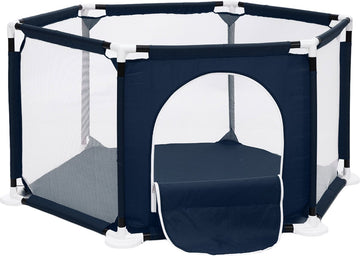 Grondbox Baby - Speelbox - 140x140x65cm - Zeshoek - Navy