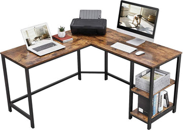 Industriële hoek bureau - diverse kleuren, MDF