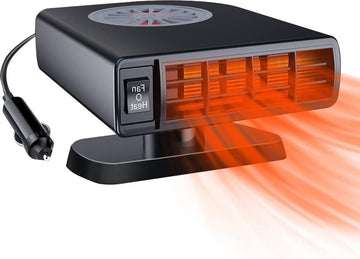 Draagbare autoverwarmingsventilator 12V 120W - Snelle verwarming en koelfunctie - Auto ontdooier voorruit - Sigarettenaansteker plug Autokachel 12 volt verwarming