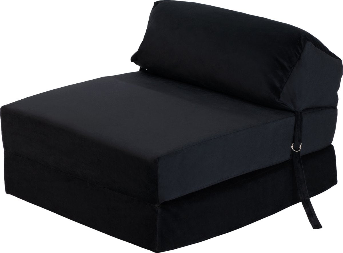 Fluwelen Vouwmatras - Fluweel Opklapbaar Matras - Logeermatras Opvouwbaar - Opvouwbare Matras - Inklapbaar Logeerbed - Zetelbed - Foldable Mattress