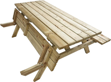 ATLANTIS Houten Picknicktafel - 180 cm - 6 Personen