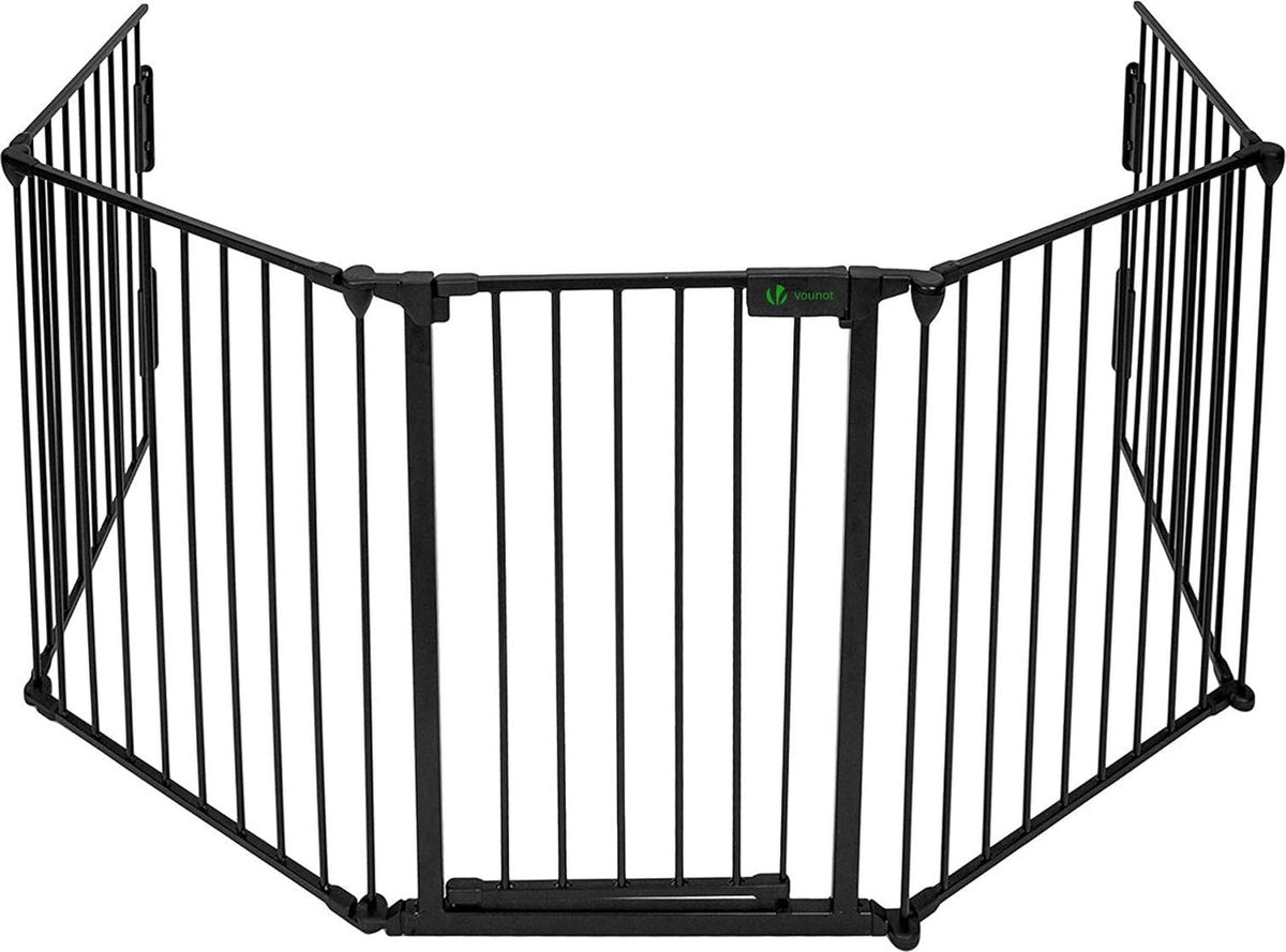 The Mash - Veiligheidshek metaal 305 cm | voor Huisdieren & Kinderen | Kachelhek, Veiligheidsrooster voor oven vouwbaar | Configuratierooster incl. 5 elementen, deur