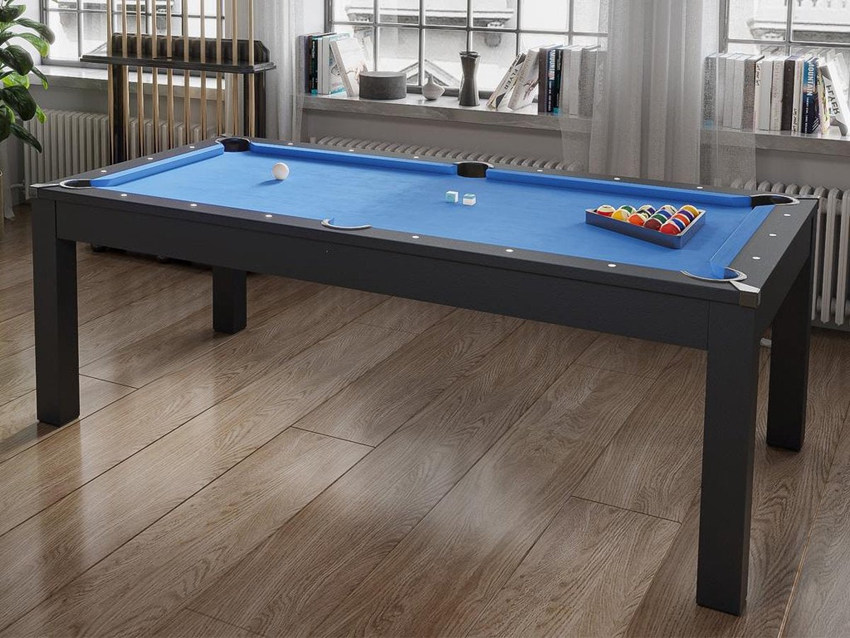 Vente-unique Moduleerbare tafel - Biljart en tafeltennis - L182 x B102 x H80 cm - Zwart - SOUSA L 182.8 cm x H 80.2 cm x D 102.6 cm