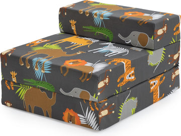 Kids Opvouwbare Matras - Logeermatras Opvouwbaar - Zetelbed - Kinderen Vouwmatras - Kinder Opvouwbaar Matras 1 Persoons - Logeerbed voor Kinder