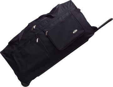 Amber XXL Wieltas / Reistas - Met 3 Wielen | 90x41x45cm | Enorme Capaciteit 165 Liter | Grote Weekendtas | Trolley met Wieltjes | XL Wieltas - Zwart