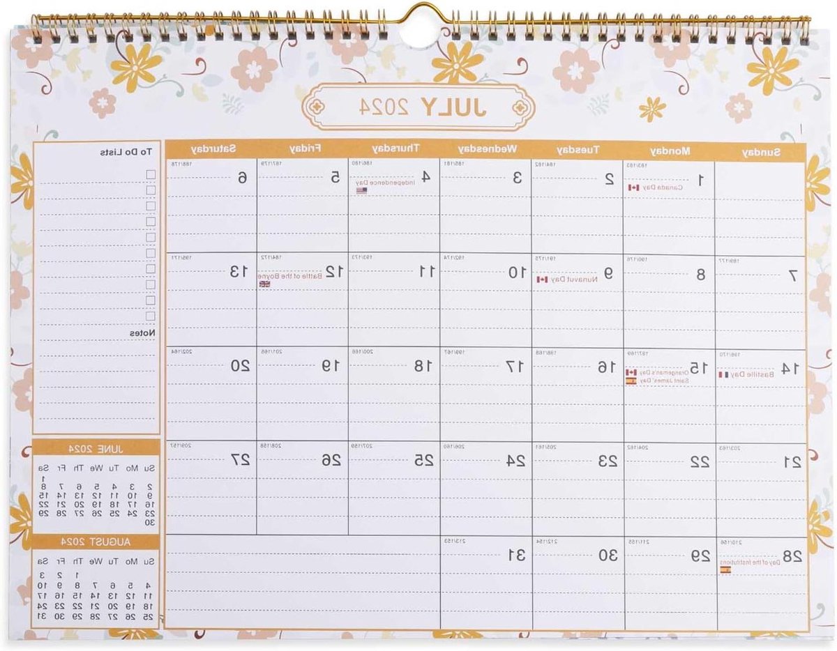 Groot Formaat Wandkalender 2024-2025 3048x38cm - Maandkalender Hangend - Thuis, Kantoor, School kalender 2025 maandkalender