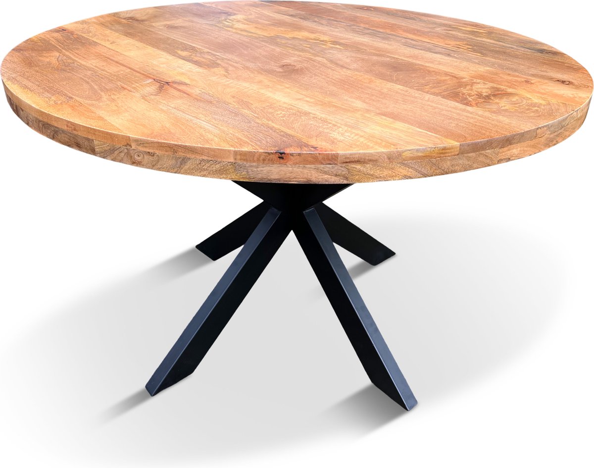 Eettafel Jasper Ø120cm rond mango naturel