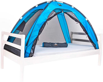 Deryan Bedtent - tweepersoons klamboe - muggentent tentbed - insectenbescherming - compact en licht - 200 x 90 x 110 cm - muggennet reis - draagtas blauw Klamboe
