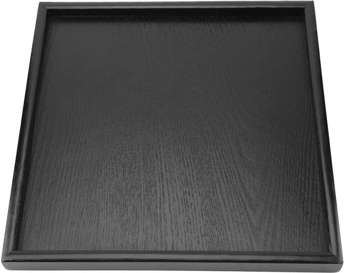 Dienblad 60x60 Houten Theeblad Rechthoek Vorm Massief Houten Thee Koffie Snack Eten Maaltijden Plaat Thuis Hotel Restaurant Trays Zwart- 60x60 Massief Houten Thee Koffie- Houten Dienblad. dienblad 60x60