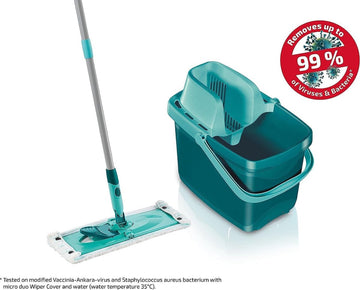 Set Leifheit Combi XL Micro Duo met Rugvriendelijke Wisser - 42 cm Wisbreedte - Emmer van 12 liter - Inclusief 2-Vezel Wisserovertrek