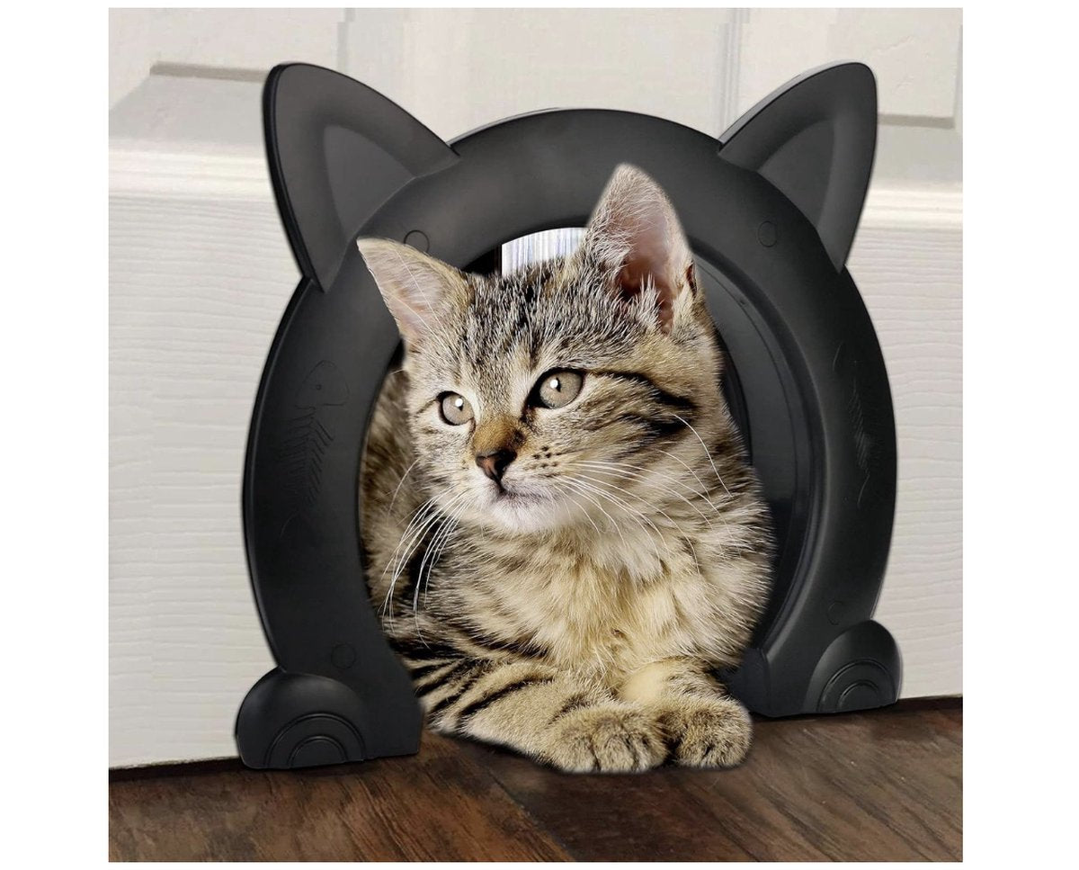 Kattenluik, binnendeur, kattenluik, kattenluik voor katten tot 10 kg, kattentunnel voor kamerdeuren