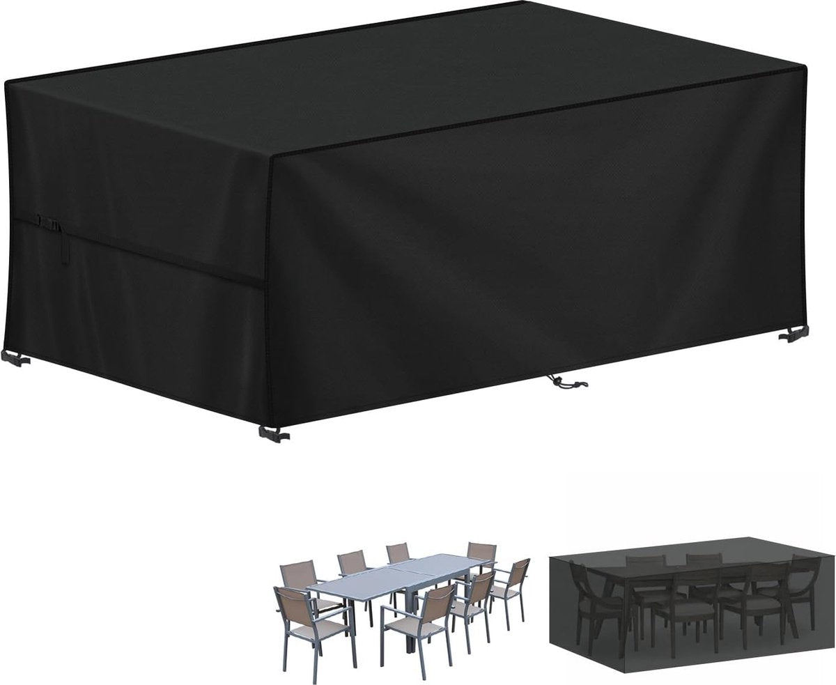 Afdekhoes voor tuinmeubelen, 220 x 90 x 80 cm, tuinmeubelhoes, loungesofa, afdekking, tuintafel, waterdicht, afdekzeil voor tuinmeubelen, dekzeilen voor tuinmeubelen, loungemeubels, rotanmeubels