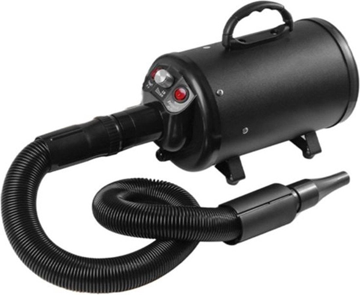 Professionele Hondenfohn - Waterblazer voor Honden - Hondenfohn met 4 Opzetstukken - 2800W Verstelbaar Vermogen - Zwart