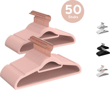 Life's Green® Velvet Hanger - Fluwelen Kleerhangers - 50 Stuks - Kledinghangers - Anti-slip - Velvet - Roze