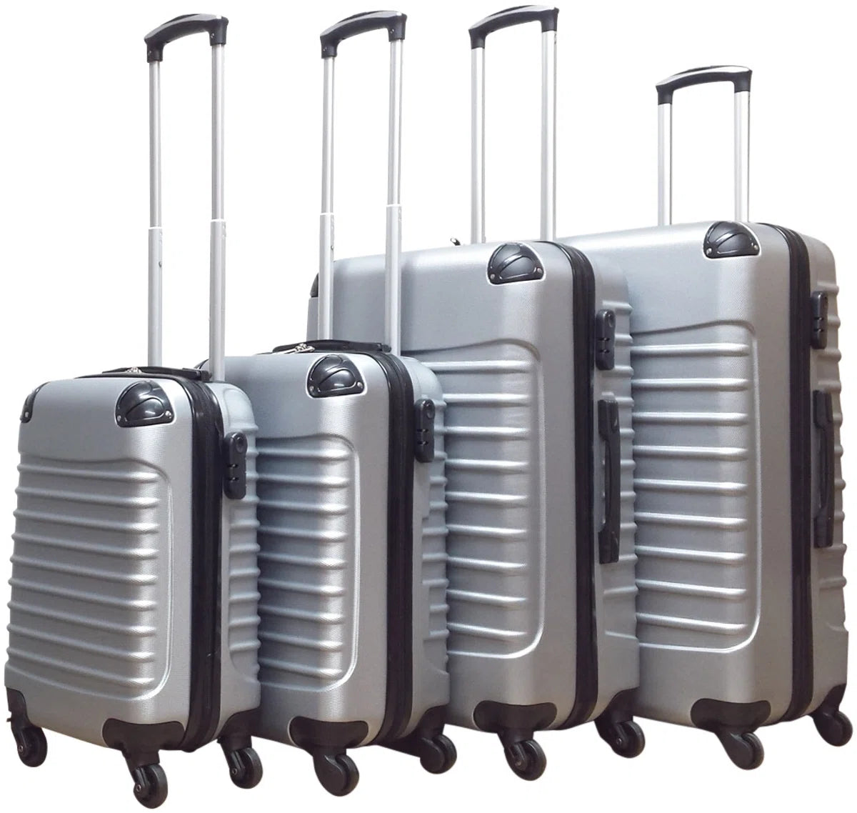 Quadrant 4 delige ABS Kofferset - Zilver