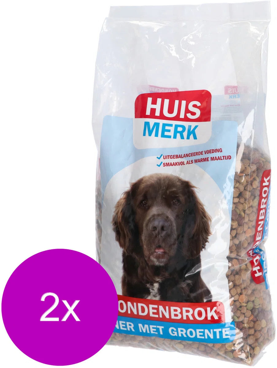 Huismerk 4-Mix Diner Adult - Hondenvoer - 2 x 10 kg