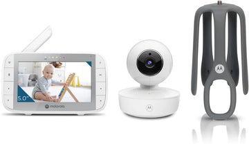 Motorola Nursery Babyfoon met Camera - VM55 - 5-inch Kleurendisplay - Draadloos - Infrarood Nachtzicht - Kantelende Camera - Terugspreekfunctie