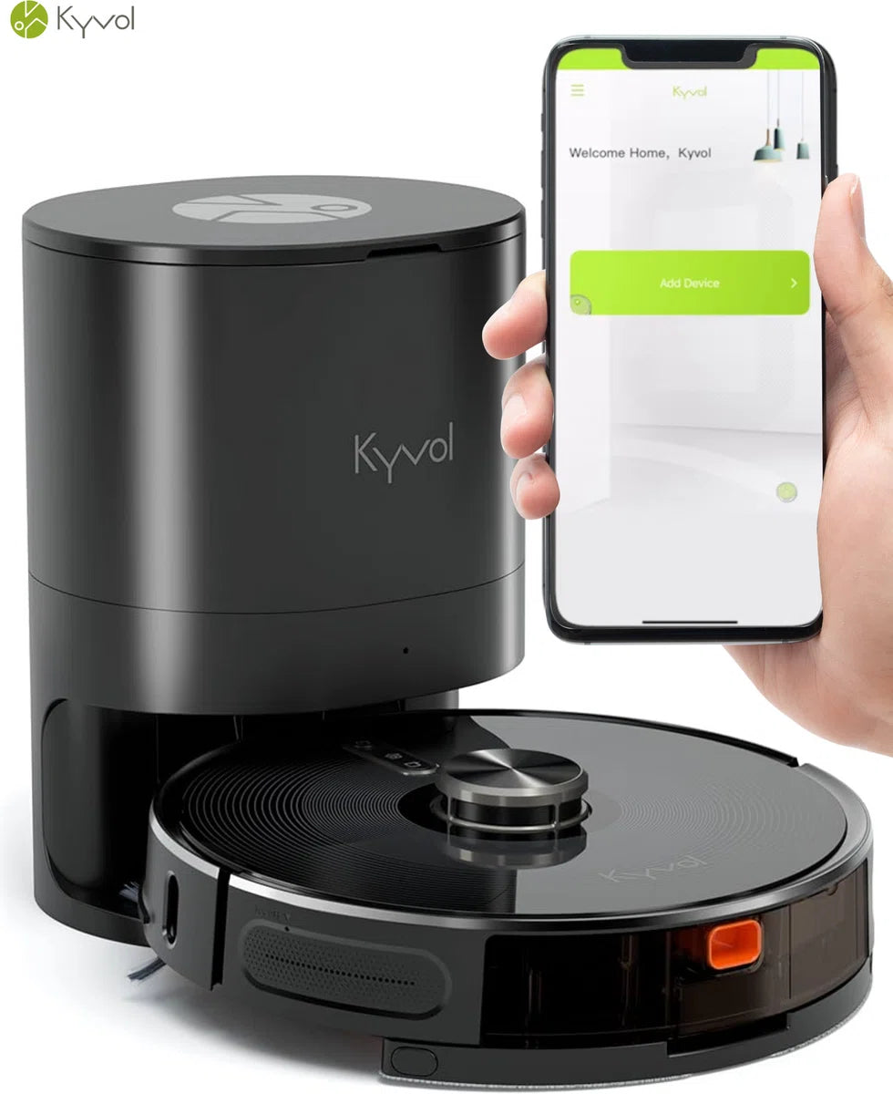 Cybovac S31 Robot stofzuiger met laadstation en dweilfunctie - Zwart | Elektrisch | Automatisch | met app | Leegt zichzelf | Smart