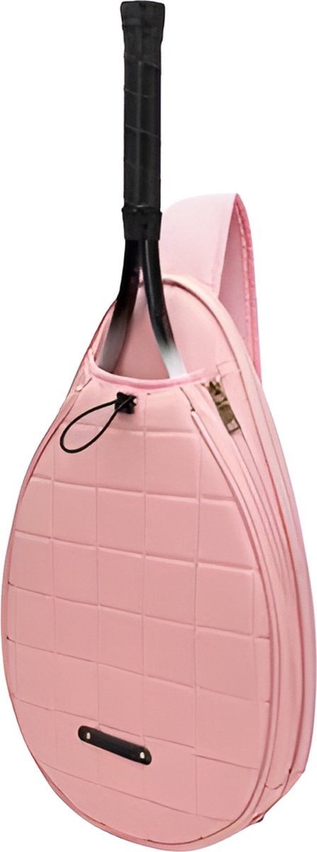 E-Shop4u - Tennistas - Tennisracket Schoudertas - Roze - Polyester - Squash - Tennis Rugzak - Badminton - Pickleball - Padel - Racketsporten - Duurzaam en Stijlvol