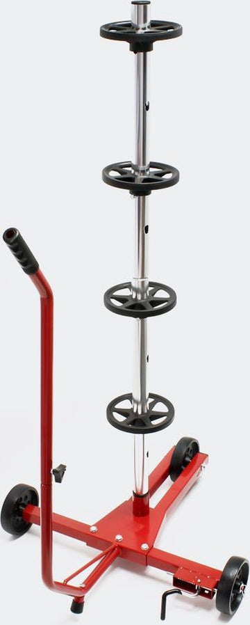 Banden- en velgenopslag opbergrek met trolley