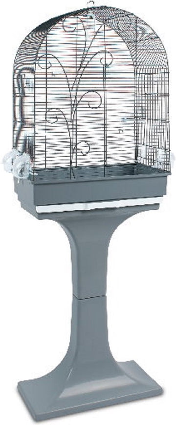 Vogelkooi op standaard Evita Grijs