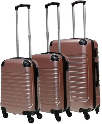 Quadrant 3 delige ABS Kofferset - 2 x handbagage koffer / 1 x grote koffer - Rosé Gold