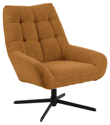 Draaifauteuil Vrijhoeve - Stof - Caramel - 73x88x82 cm (BxHxD) - Met Armleuning