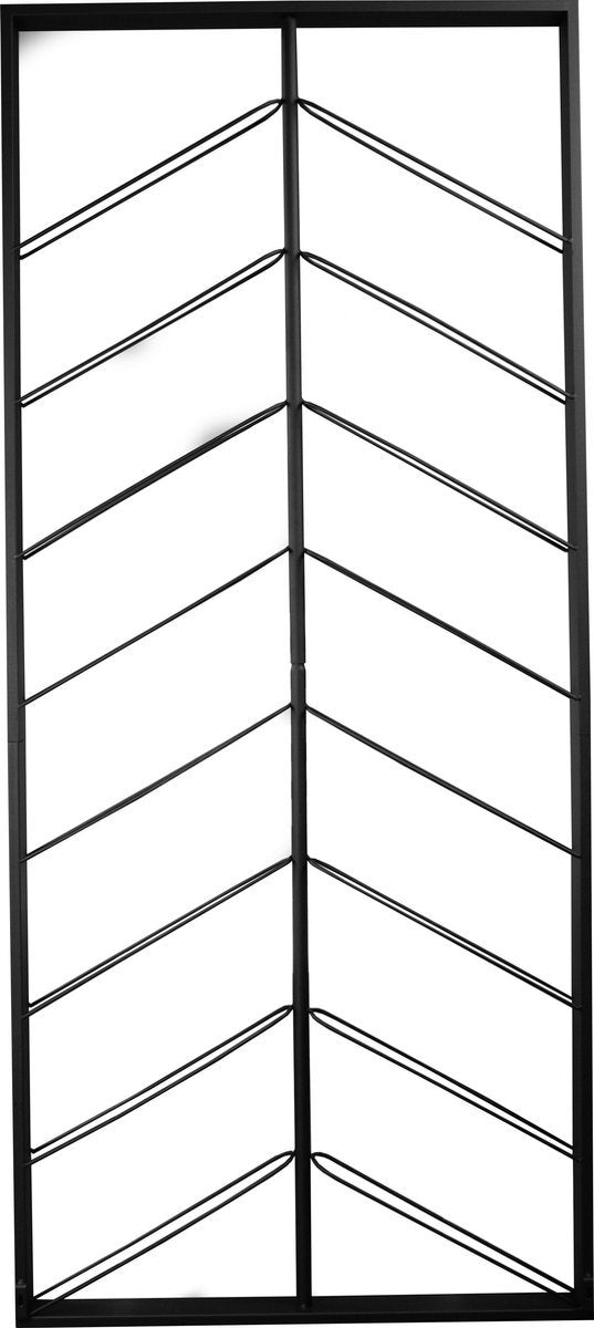 Eleganca Modern Wijnrek – 70x6x160 cm – Wijnmeubel - Wijnrek hangend aan muur – Ruimte voor 16 flessen – Metaal – Zwart