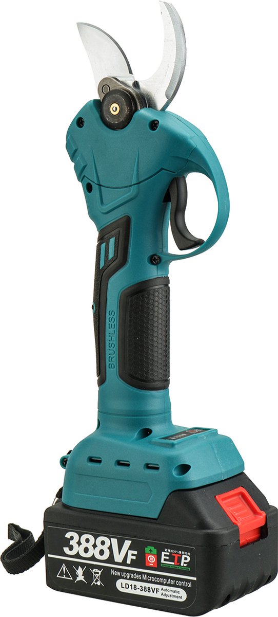 Elektrische takkenschaar Accu Borstelloze snoeischaar 30mm snijdiameter, elektrische tuinschaar met 1 accu