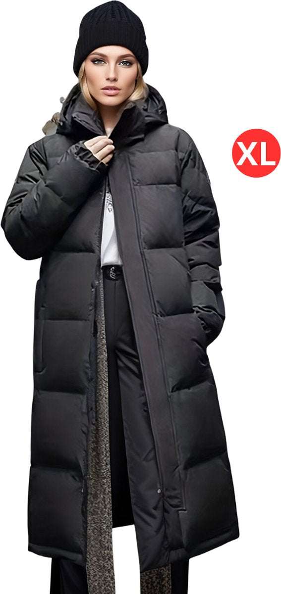 Winterjas - Parka Dames Winterjas - Winter - Volwassen - Zwart - Maat XL
