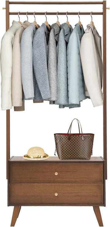 Decotopia - Kapstok - Garderobe - Rek - Met Lades - Kledingrek - Jassenhanger - 70 cm - Bruin