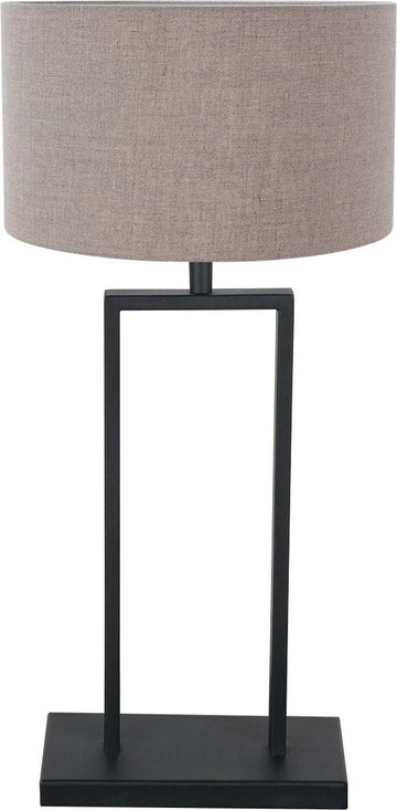 Tafellamp Stang in grijs/zwart | 1-lichts | E27 fitting | modern design | woonkamer / slaapkamer | industriële look