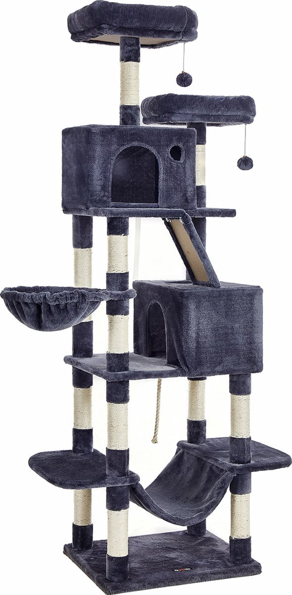Krabpaal Tall XL Kattenboom Rookgrijs, 206cm