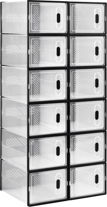 SPARK JOY® - Schoenenkast - Schoenen Opbergsysteem - Opvouwbaar - 12 Stuks - 35x25x19 cm - Met Magnetische Deur