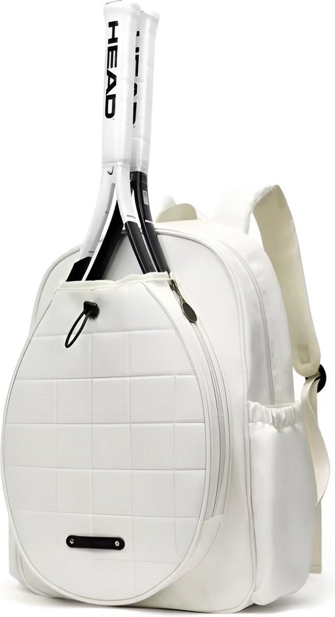 E-Shop4u - Tennistas - Tennisrugzak - Tennis - Racket - Rugzak - Badminton - Rackettas - Wit - Sport - Heren - Dames
