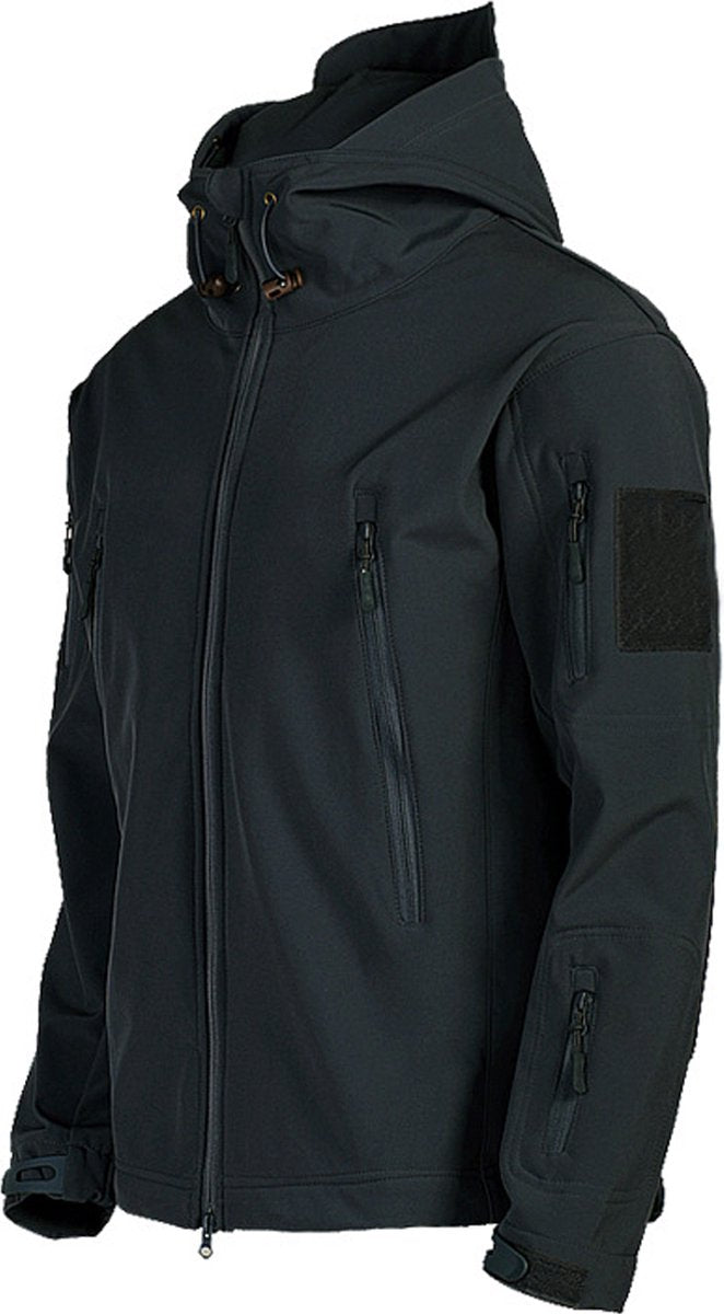 Soft Shell Tactical Army Jack - Heren Outdoor Jas - Zwart - L