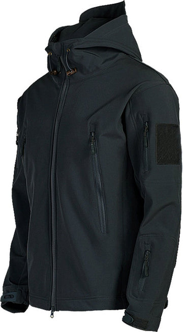 Soft Shell Tactical Army Jack - Heren Outdoor Jas - Zwart - L