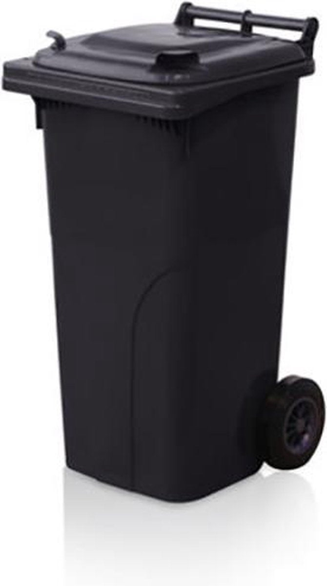 Kunststof Kliko Afval Rolcontainer Mini container - 120 liter - Grijs