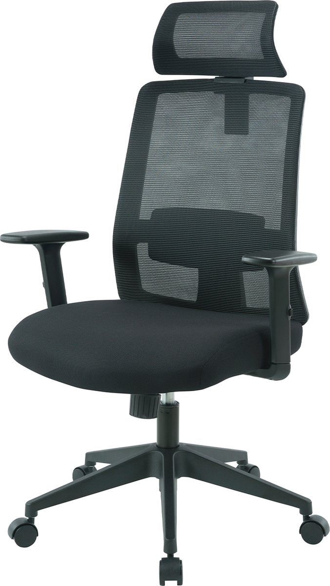 Ergonomische Bureaustoel - Bureaustoelen voor volwassenen - Office Chair Ergonomisch - Zitdiepte verstelbaar - Basis van aluminiumlegering - Maximale belasting 150KG - Grijs