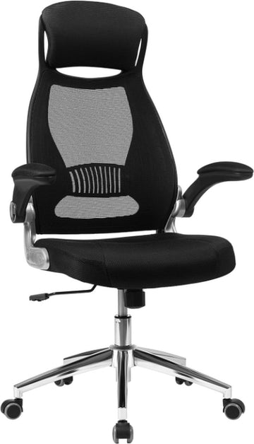 Ergonomische Bureaustoel op Wielen - Met Verstelbare Armleuningen - Bureaustoel voor volwassenen - Office Chair - Zwart
